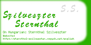 szilveszter sternthal business card